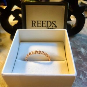 Pandora 14K Rose Gold Plated “Band of Hearts” Ring